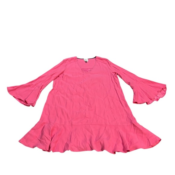HD In‎ Paris Anthropologie Carissa Midi Bell Sleeve Dress Pink Size 6 - Picture 1 of 10